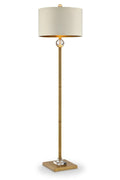 63.25-Inch Perspicio Solid Crystal Orb Gold Column Floor Lamp - Groovy Boardz