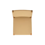 Pierre 26' Farmhouse Saddle Kitchen Island Counter Stool with Back, Sunkissed Beige Leather & Natural Wood