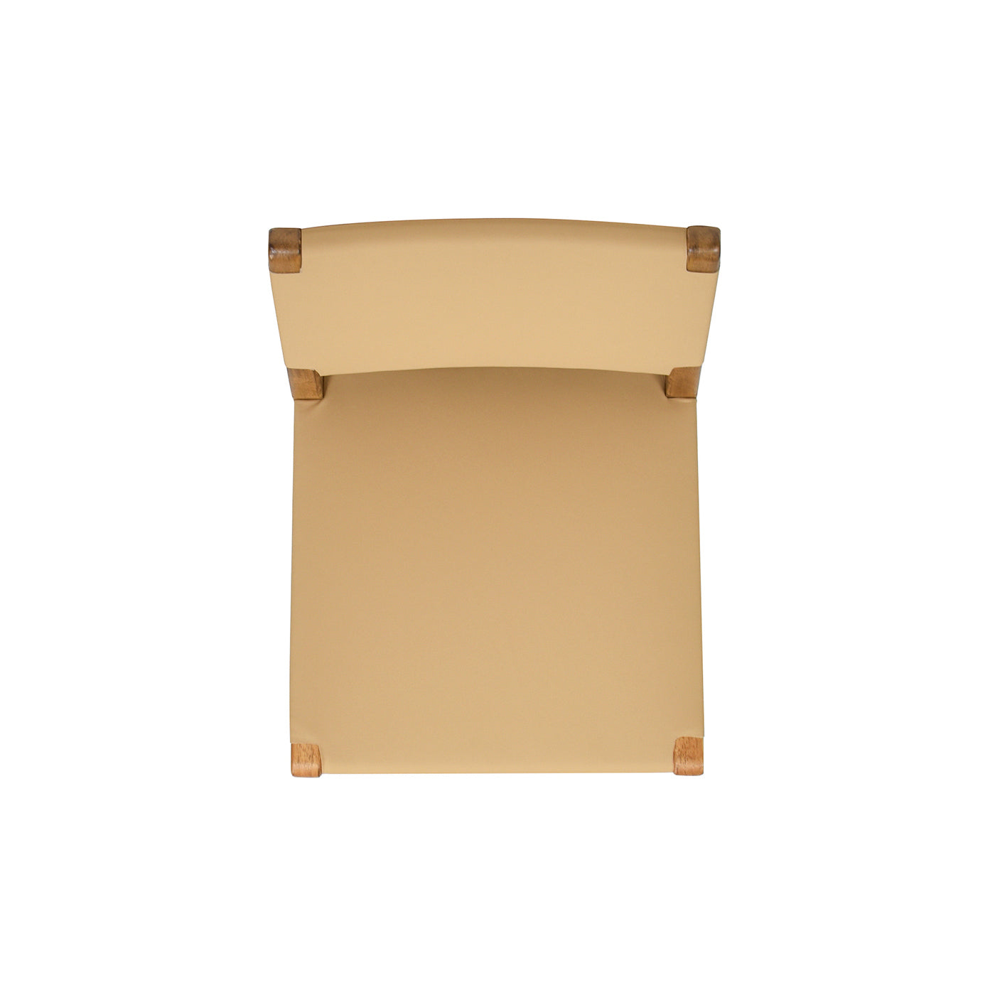 Pierre 26' Farmhouse Saddle Kitchen Island Counter Stool with Back, Sunkissed Beige Leather & Natural Wood