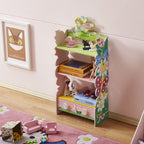 Kids Funnel Olivia the Fairy Girls Hand Painted 3 Tier Flower Bookcase with Drawers