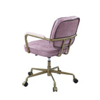 Siecross Pink Top Grain Leather Office Chair