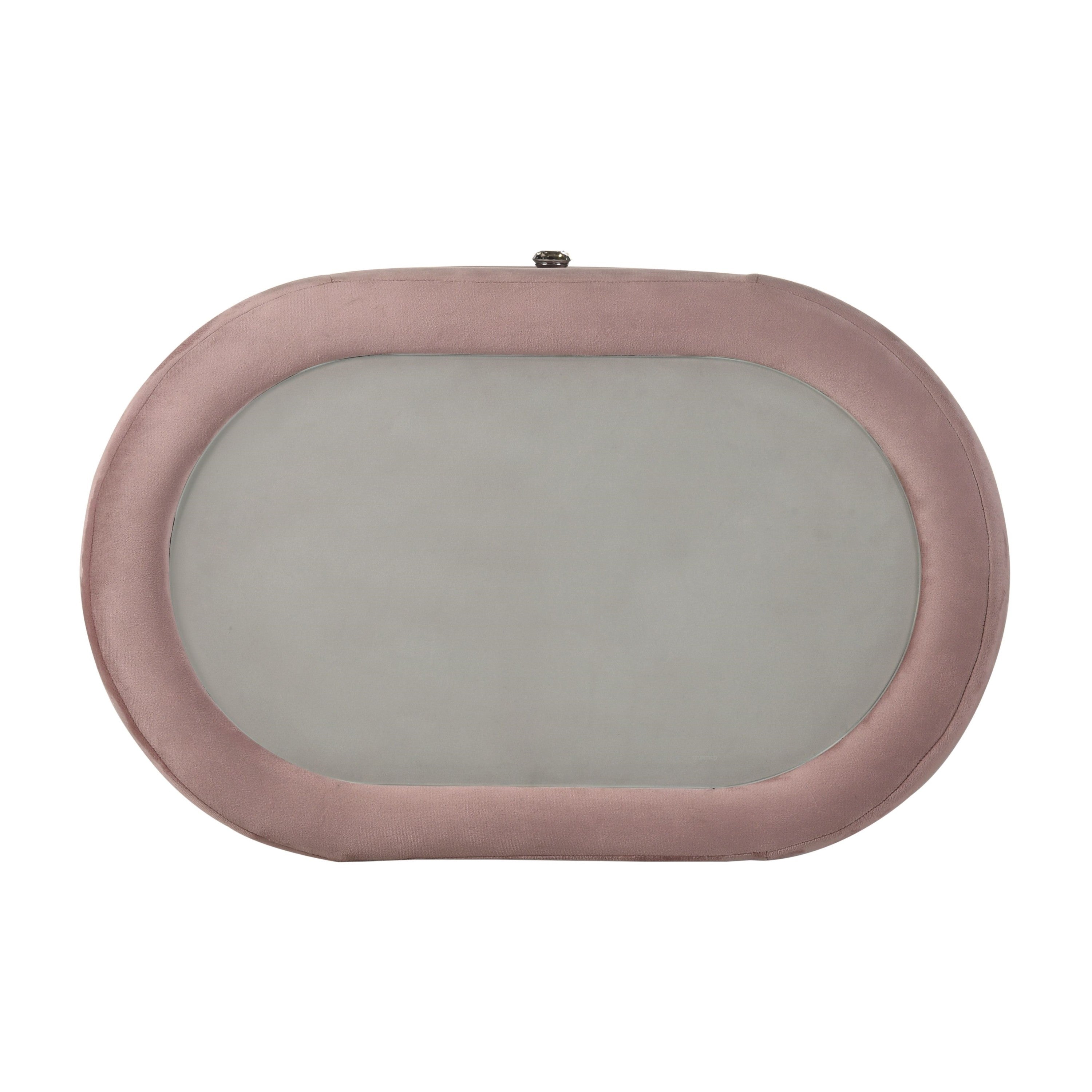 1pc Pink Velvet Upholstered Gorgeous Nightstand of Two Drawers Wooden Bedroom Furniture Chrome Metal Legs