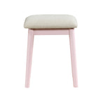 Beautiful Pink Finish Vanity Dresser with Mirror and Stool Set Storage Drawers Bedroom Furniture 1pc