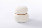 WKJ1Y  White snowman stool, Greig plush cushion, playful and cute, suitable for any spacehite
