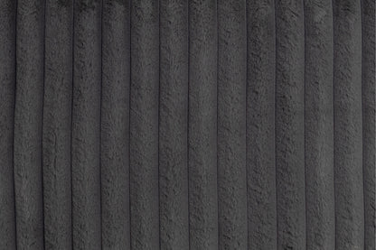 Elegant 4-Pc Sectional Set Dark Gray One Arm Loveseat Corner Wedge Armless Chair Corduroy Upholstered L-Shaped Plush Couch