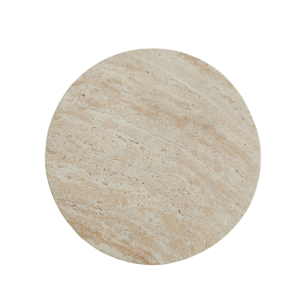 Porto Outdoor Club Chair And Concrete Travertine Side Table, Teak+Beige Outdoor Chairs