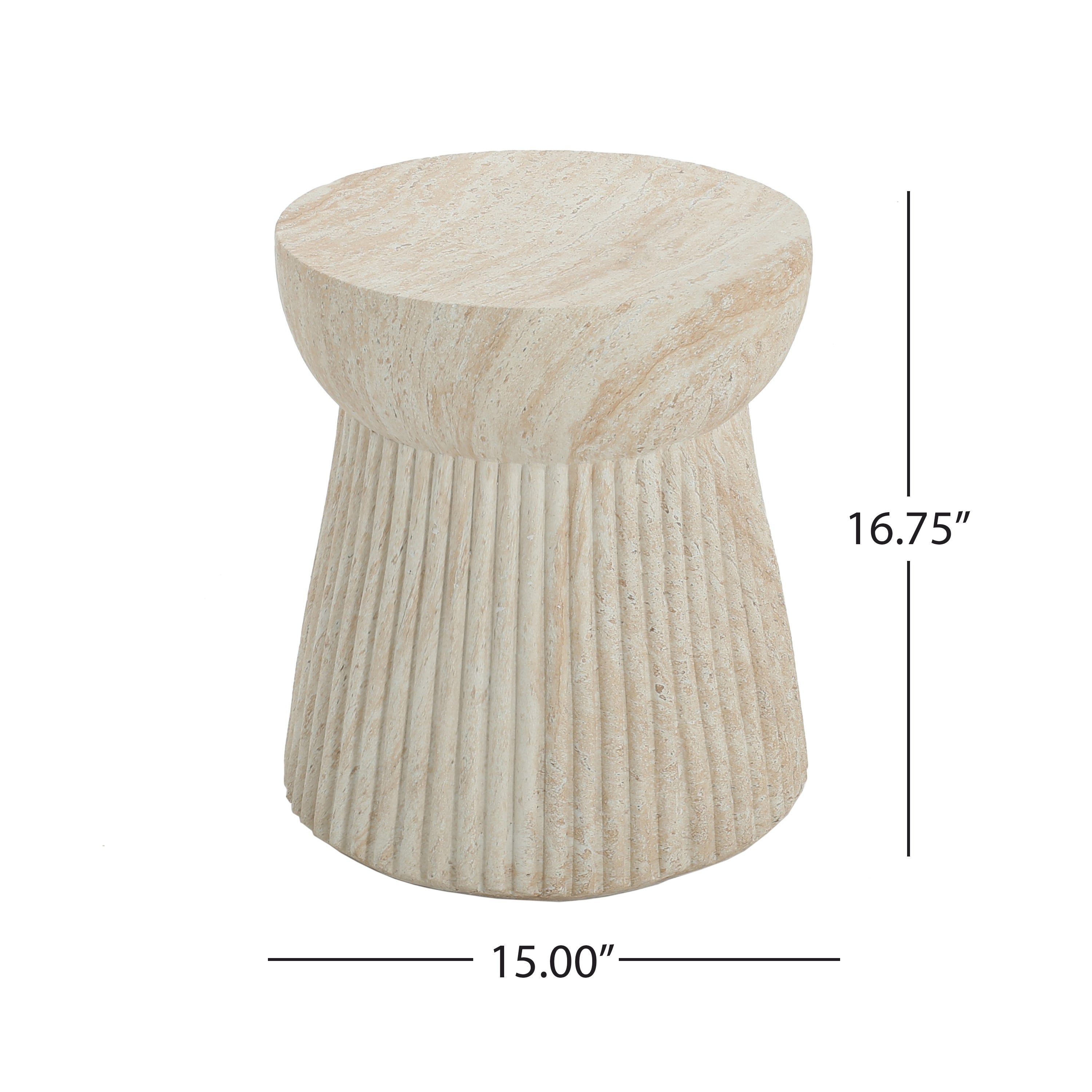 Porto Outdoor Club Chair And Concrete Travertine Side Table, Teak+Beige Outdoor Chairs