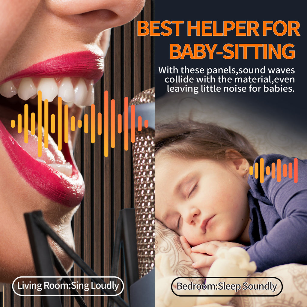 Wood Panels for Wall Slat Wall Panels, 2PC Wood Slat Acoustic Panels for Wall and Ceiling - 3D Fluted Sound Absorbing Panel with Three Sides Fully Wrapped on Wood Finish -45.27''X23.62''(White Oak)