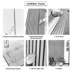 Wood Panels for Wall Slat Wall Panels, 2PC Wood Slat Acoustic Panels for Wall and Ceiling - 3D Fluted Sound Absorbing Panel with Three Sides Fully Wrapped on Wood Finish -45.27''X23.62''(White Oak)