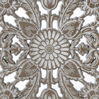 2 PCS Botanical Panel Distressed Carved Wood Wall Decor Set Wall Decor