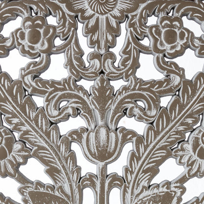 2 PCS Botanical Panel Distressed Carved Wood Wall Decor Set Wall Decor