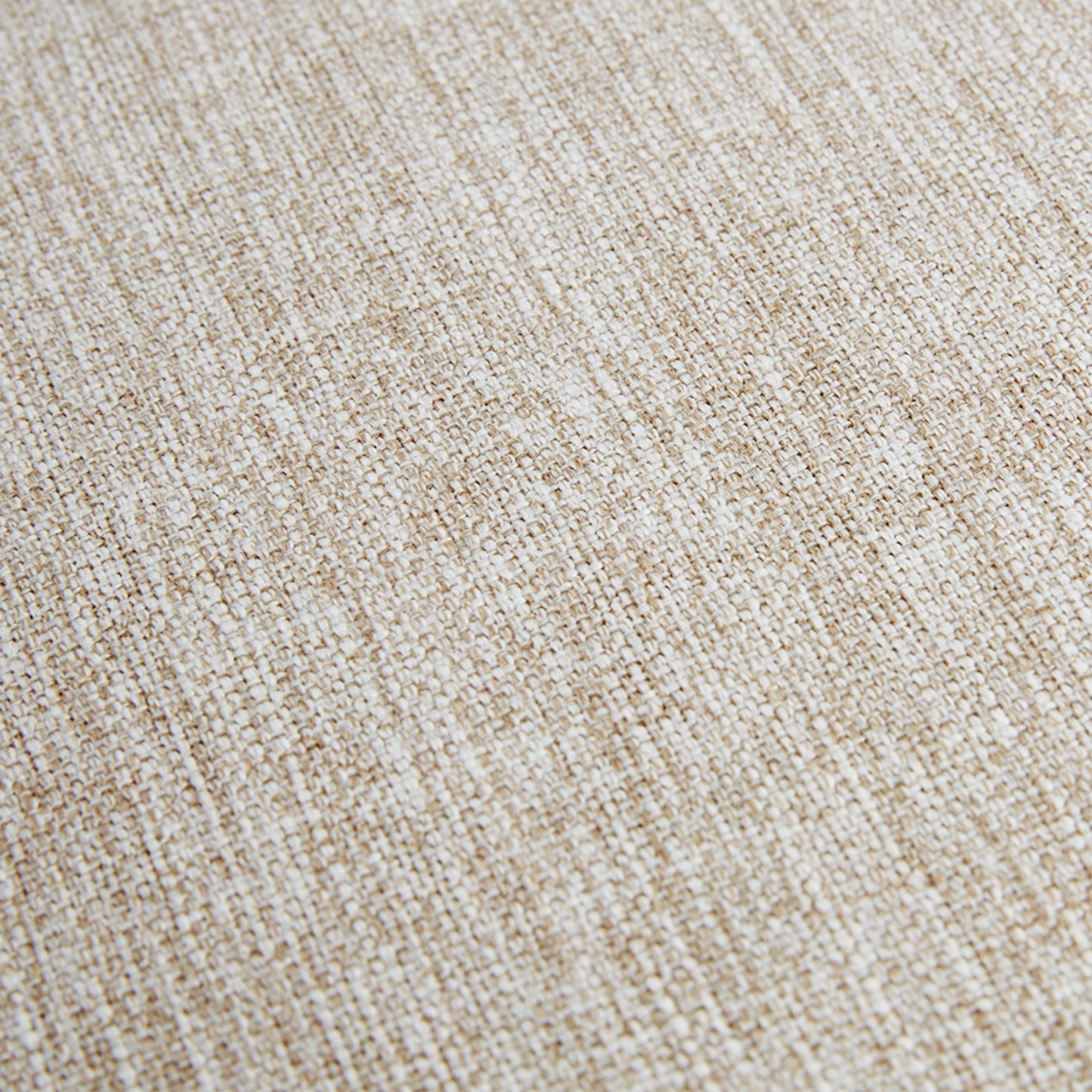 Cane Armchair with Natural Wood Finish and High-Density Foam in Cream Polyester Accent Chair