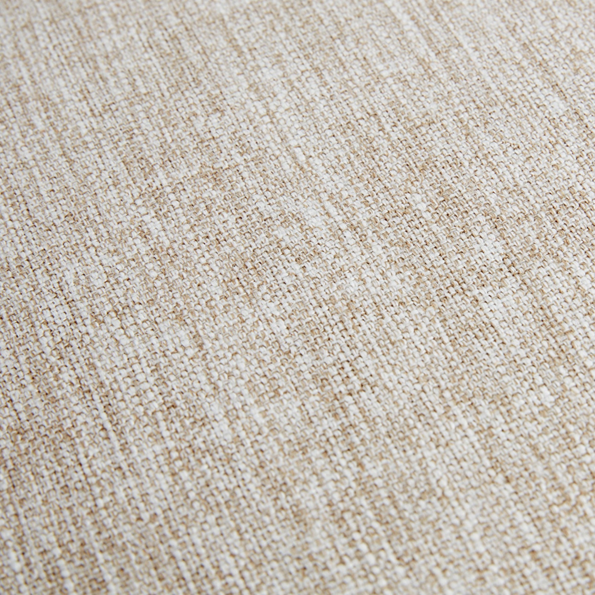 Cane Armchair with Natural Wood Finish and High-Density Foam in Cream Polyester Accent Chair