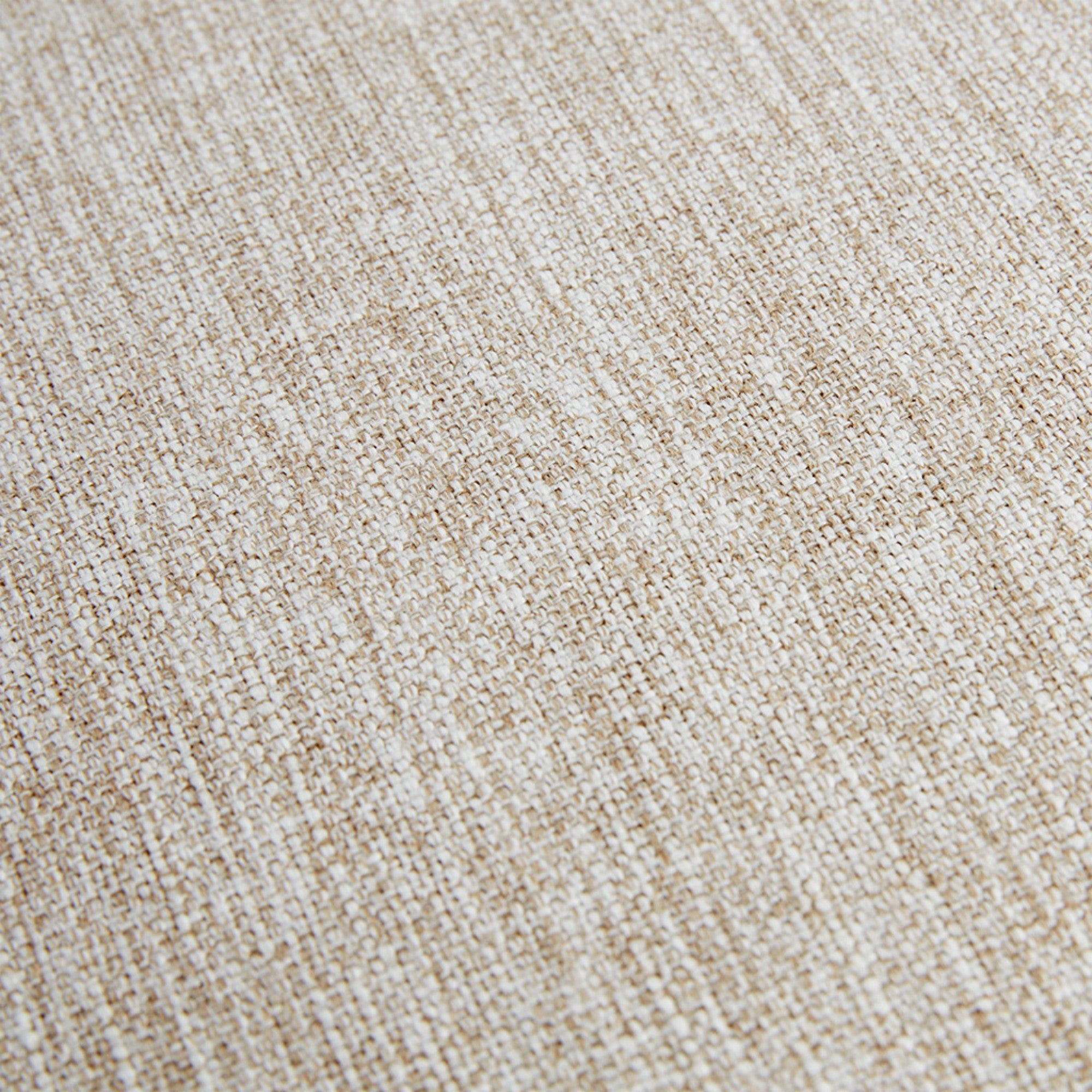 Cane Armchair with Natural Wood Finish and High-Density Foam in Cream Polyester Accent Chair