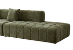 WKS3 Piano key combination sofa, 2 single seats plus 1 luxury cloth sofa, Green Sectional Sofa