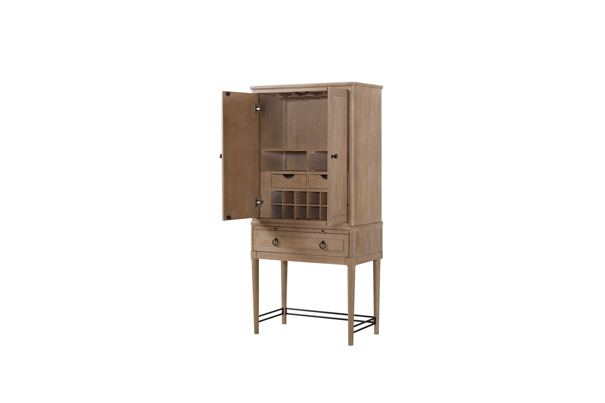 Bar Cabinet in Sand Colored Finish