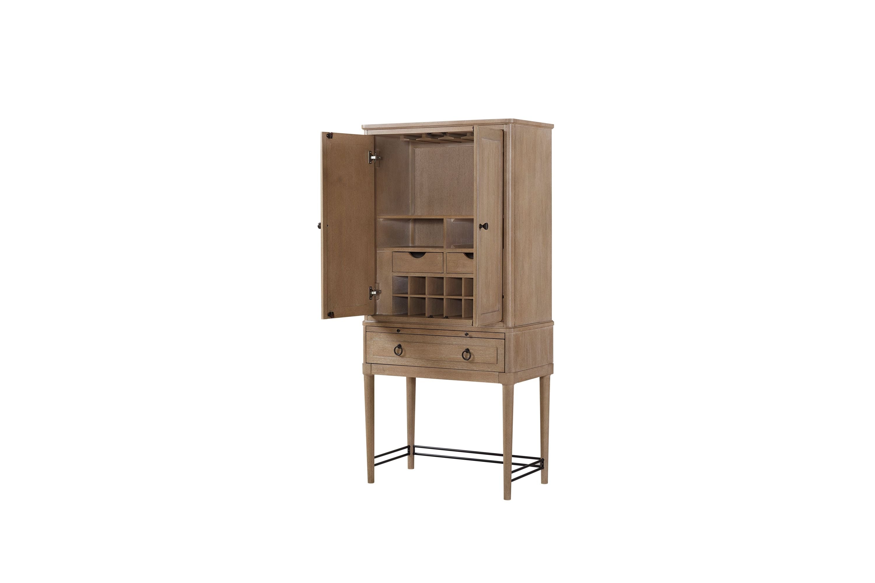 Bar Cabinet in Sand Colored Finish