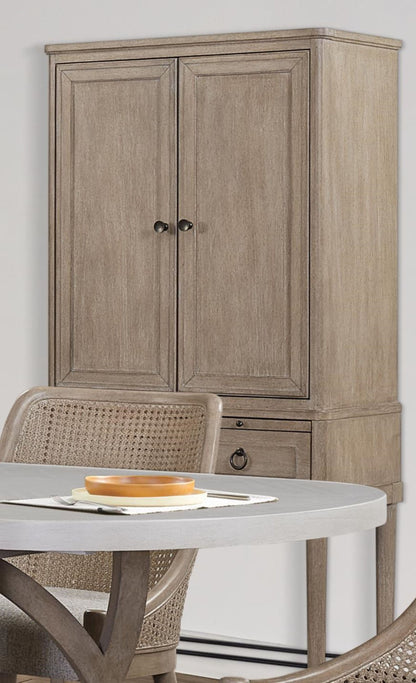 Bar Cabinet in Sand Colored Finish