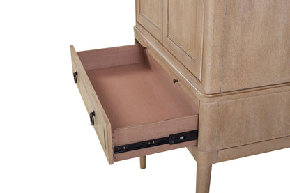 Bar Cabinet in Sand Colored Finish