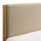 Vichy Rubberwood Platform Bed in Light Walnut, Queen