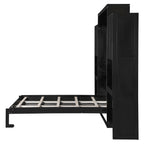 Queen Size Murphy Bed with Desk, Vanity and Cabinets, Espresso(OLD SKU: N820S00057P) Bed Frame