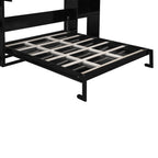 Queen Size Murphy Bed with Desk, Vanity and Cabinets, Espresso(OLD SKU: N820S00057P) Bed Frame