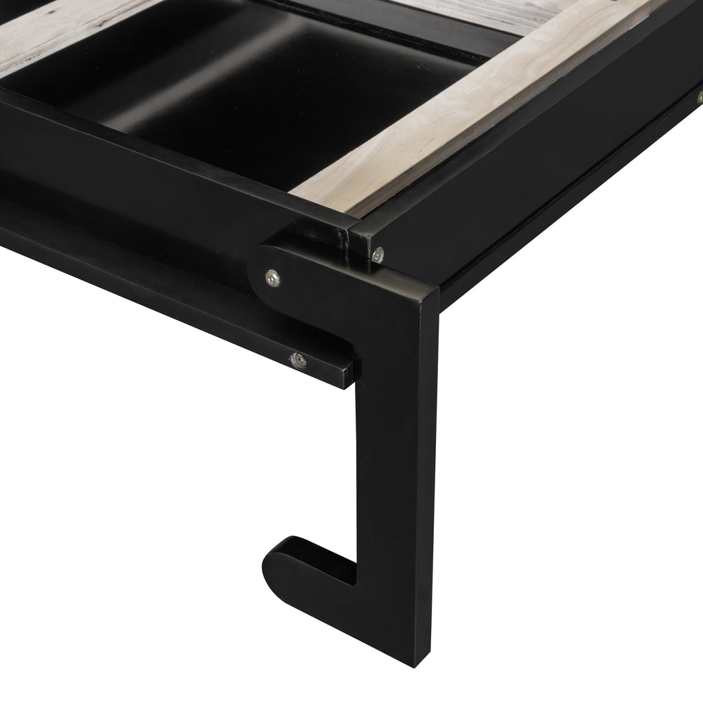 Queen Size Murphy Bed with Desk, Vanity and Cabinets, Espresso(OLD SKU: N820S00057P) Bed Frame