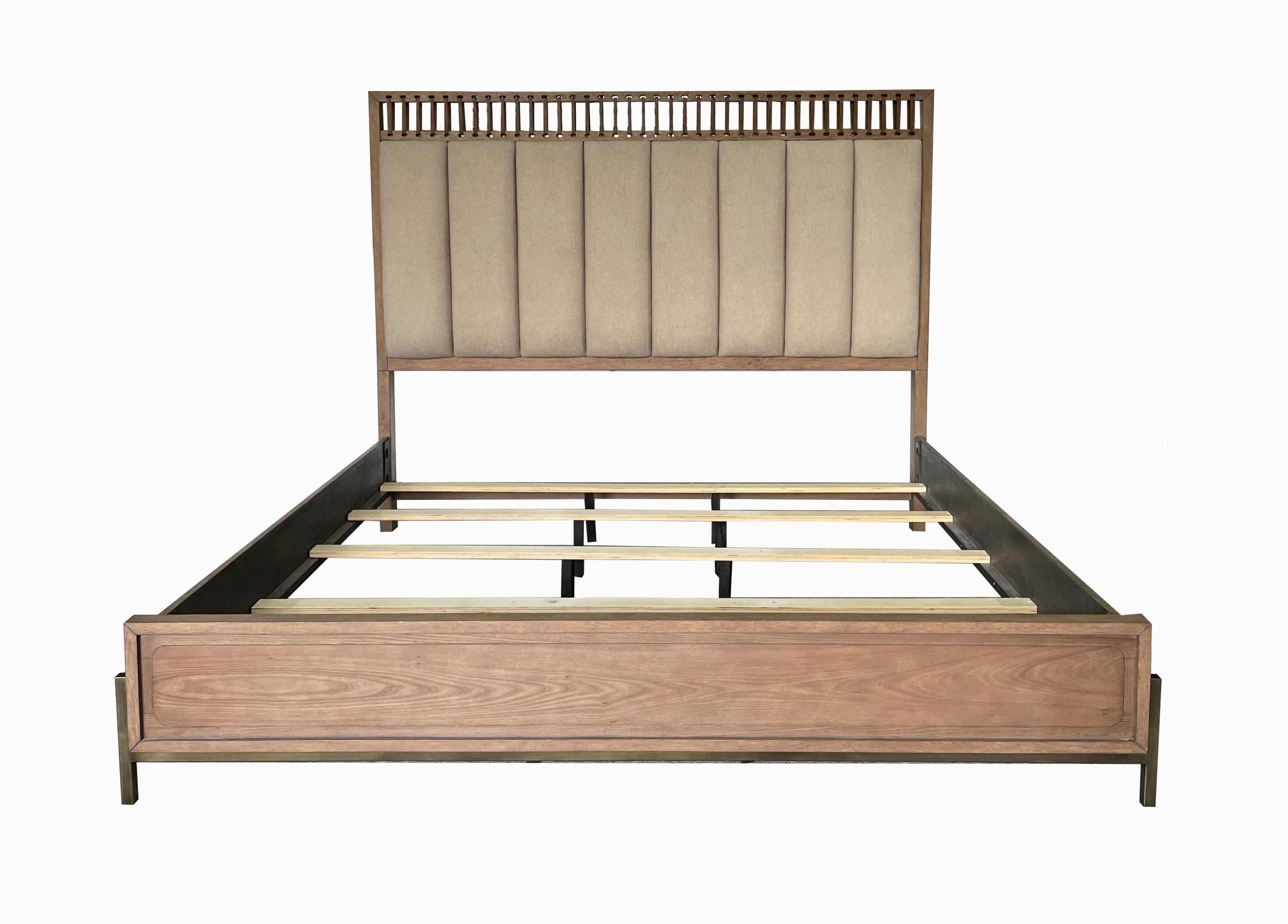 Queen Upholstered and Strap Panel Bed