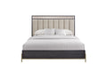 Queen Upholstered & Strap Panel Bed - Peppercorn