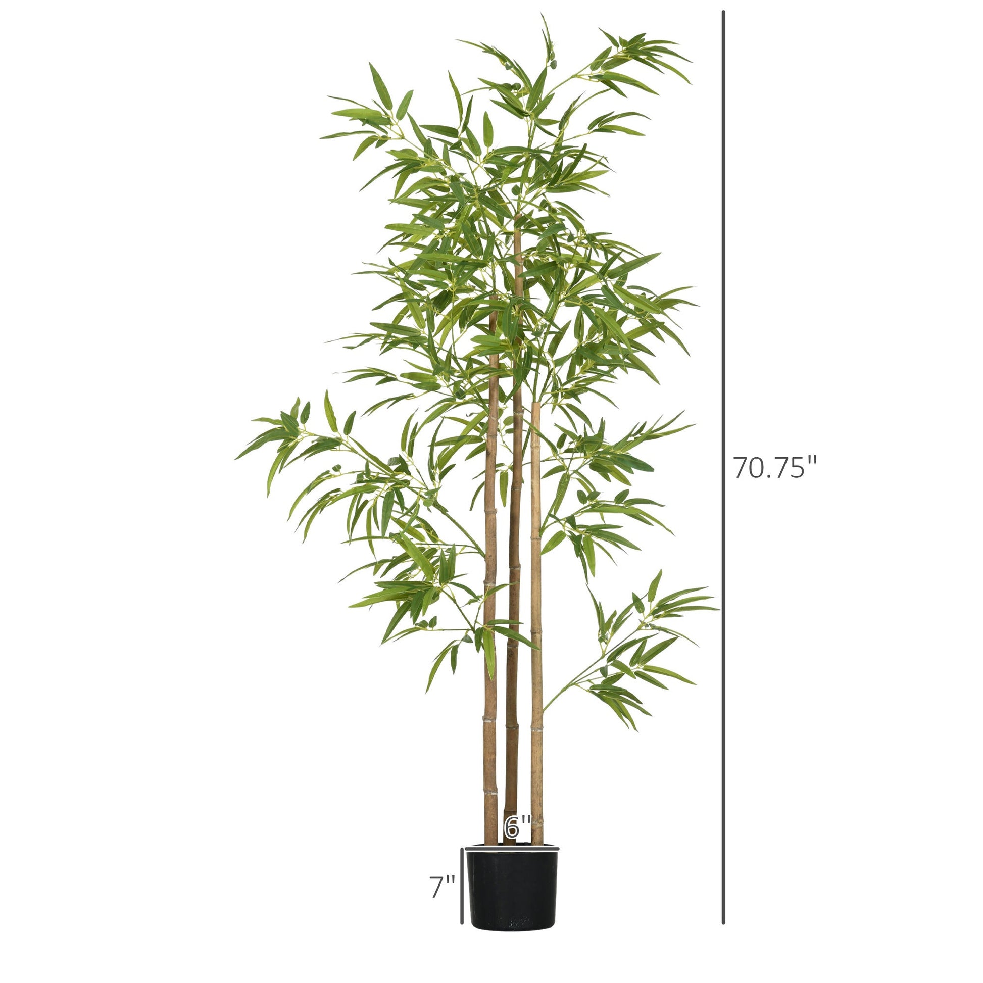 6FT Artificial Bamboo Tree, Faux Decorative Plant in Nursery Pot for Indoor Décor - Groovy Boardz