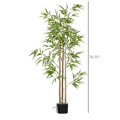 6FT Artificial Bamboo Tree, Faux Decorative Plant in Nursery Pot for Indoor Décor - Groovy Boardz