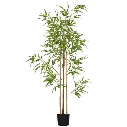 6FT Artificial Bamboo Tree, Faux Decorative Plant in Nursery Pot for Indoor Décor - Groovy Boardz