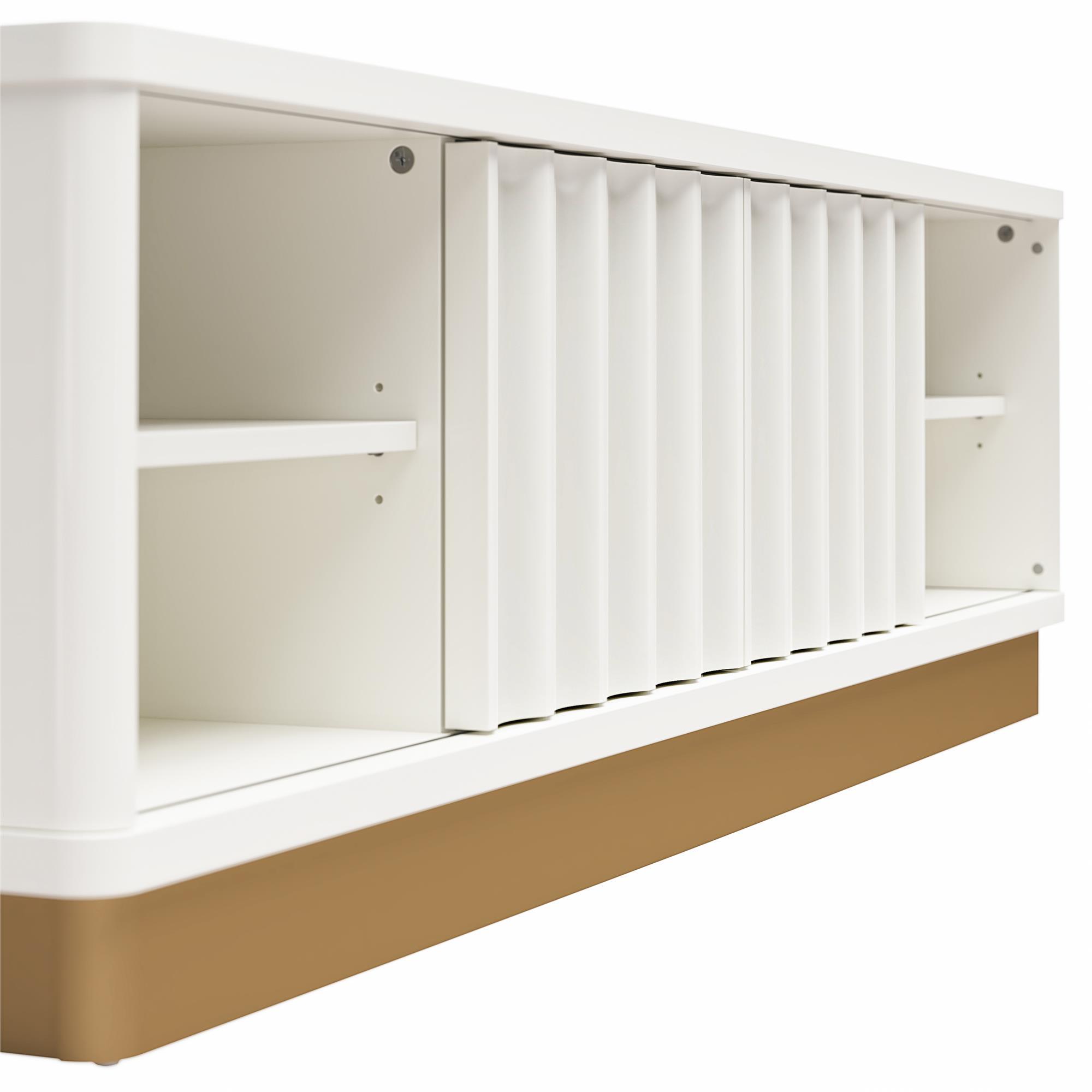 Rene Modern Scalloped TV Stand for TVs up to 65' Media Console