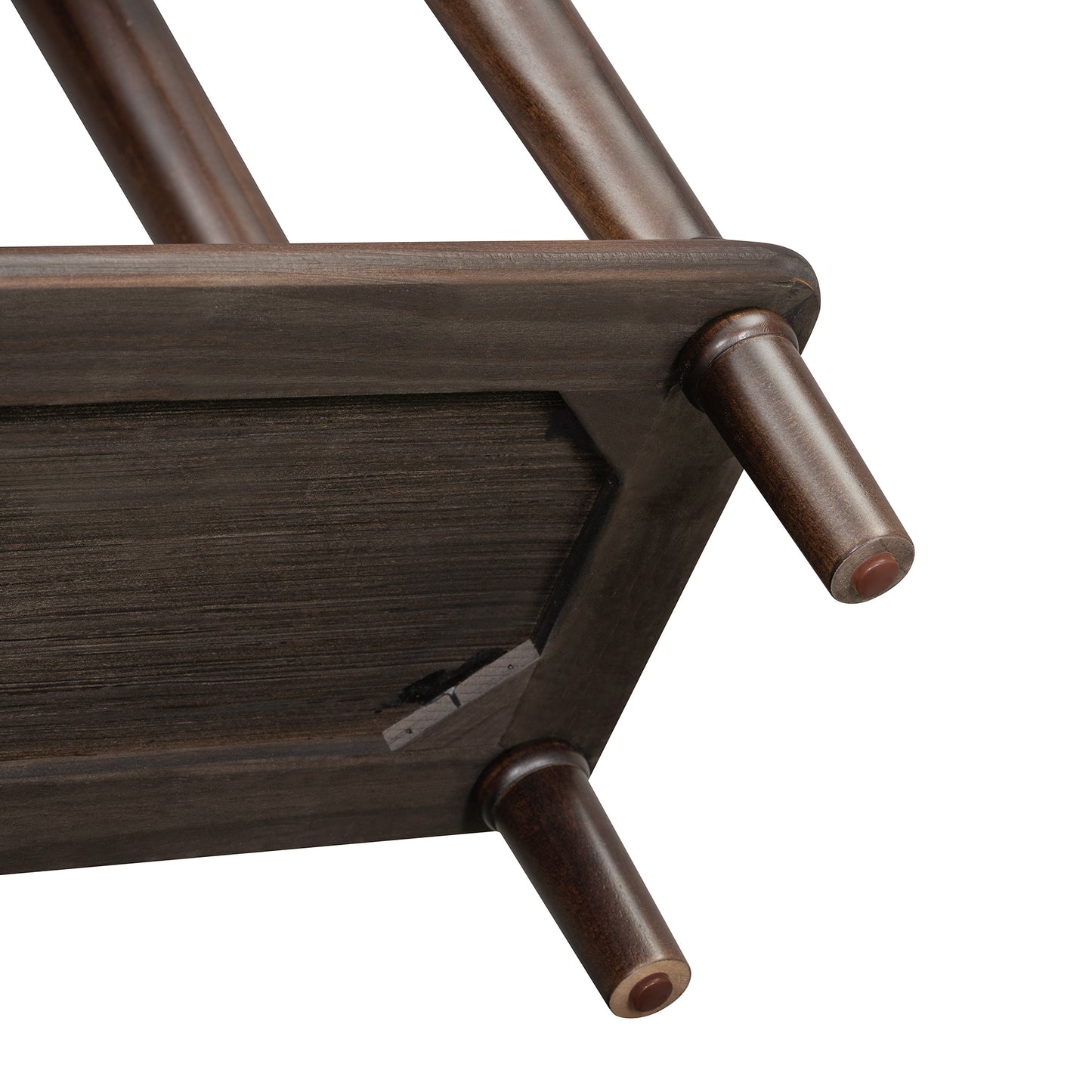 TREXM Entryway Table with 4 Drawers, Retro Console Table with Open Shelf for Entryways, Living Rooms, and Hallways (Espresso)