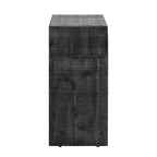 TREXM Retro Minimalist Curved Sideboard with Gold Handles and Adjustable Dividers for Living Room or Dining Room (Antique Black)