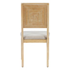 TREXM 6-Piece Retro Dining Set, 1 Rectangular Table with Designed Trestle Base and 4 Upholstered Chairs and 1 Bench for Dining Room and Kitchen (Natural)