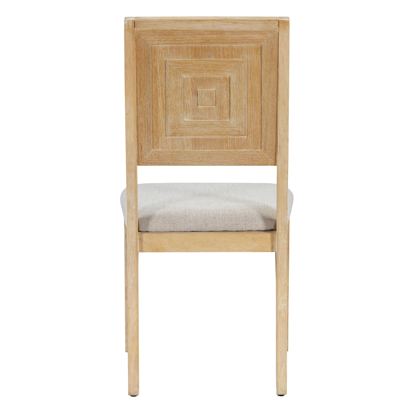 TREXM 6-Piece Retro Dining Set, 1 Rectangular Table with Designed Trestle Base and 4 Upholstered Chairs and 1 Bench for Dining Room and Kitchen (Natural)