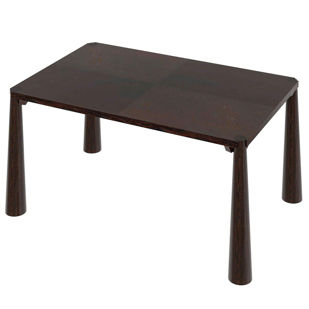 Retro Solid Wood 7-Piece Dining Set for 6 in Espresso.