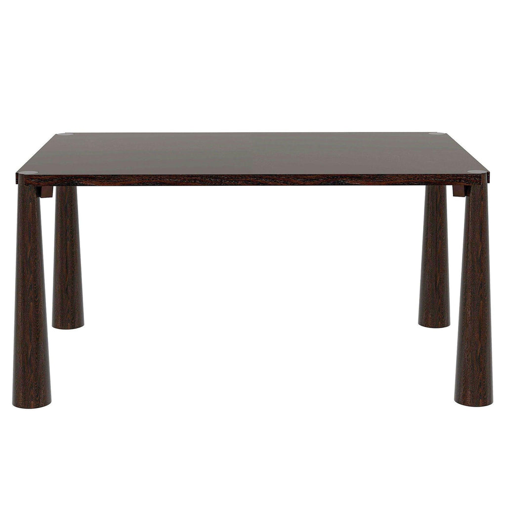 Retro Solid Wood 7-Piece Dining Set for 6 in Espresso.