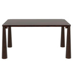 Retro Solid Wood 7-Piece Dining Set for 6 in Espresso.