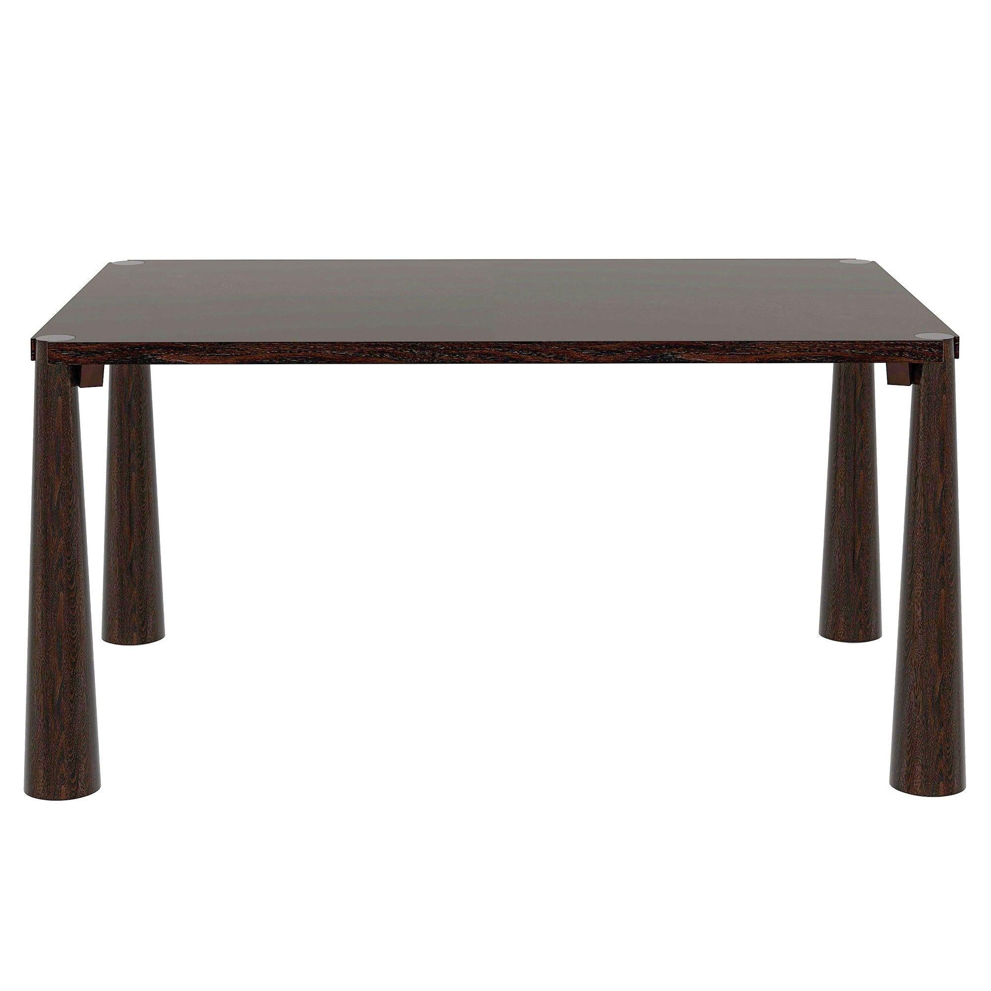 Retro Solid Wood 7-Piece Dining Set for 6 in Espresso.