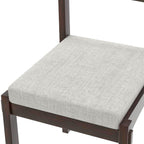 Retro Solid Wood 7-Piece Dining Set for 6 in Espresso.