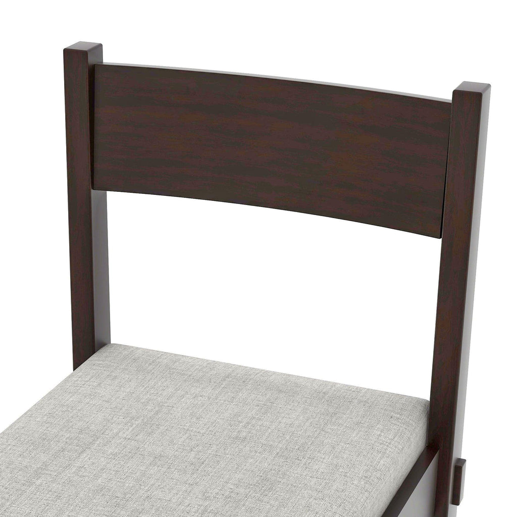 Retro Solid Wood 7-Piece Dining Set for 6 in Espresso.