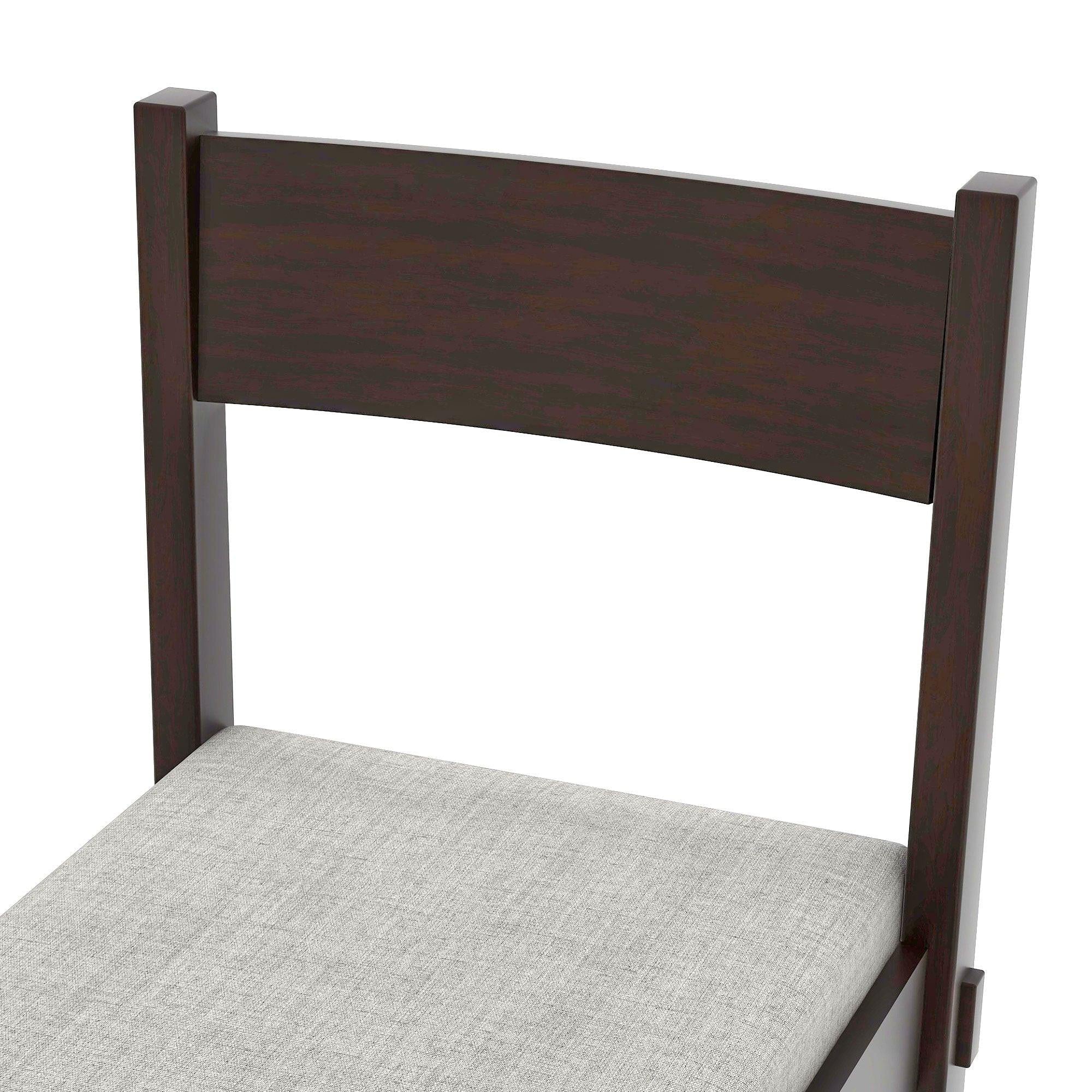 Retro Solid Wood 7-Piece Dining Set for 6 in Espresso.