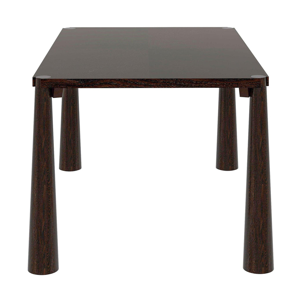 Retro Solid Wood 7-Piece Dining Set for 6 in Espresso.