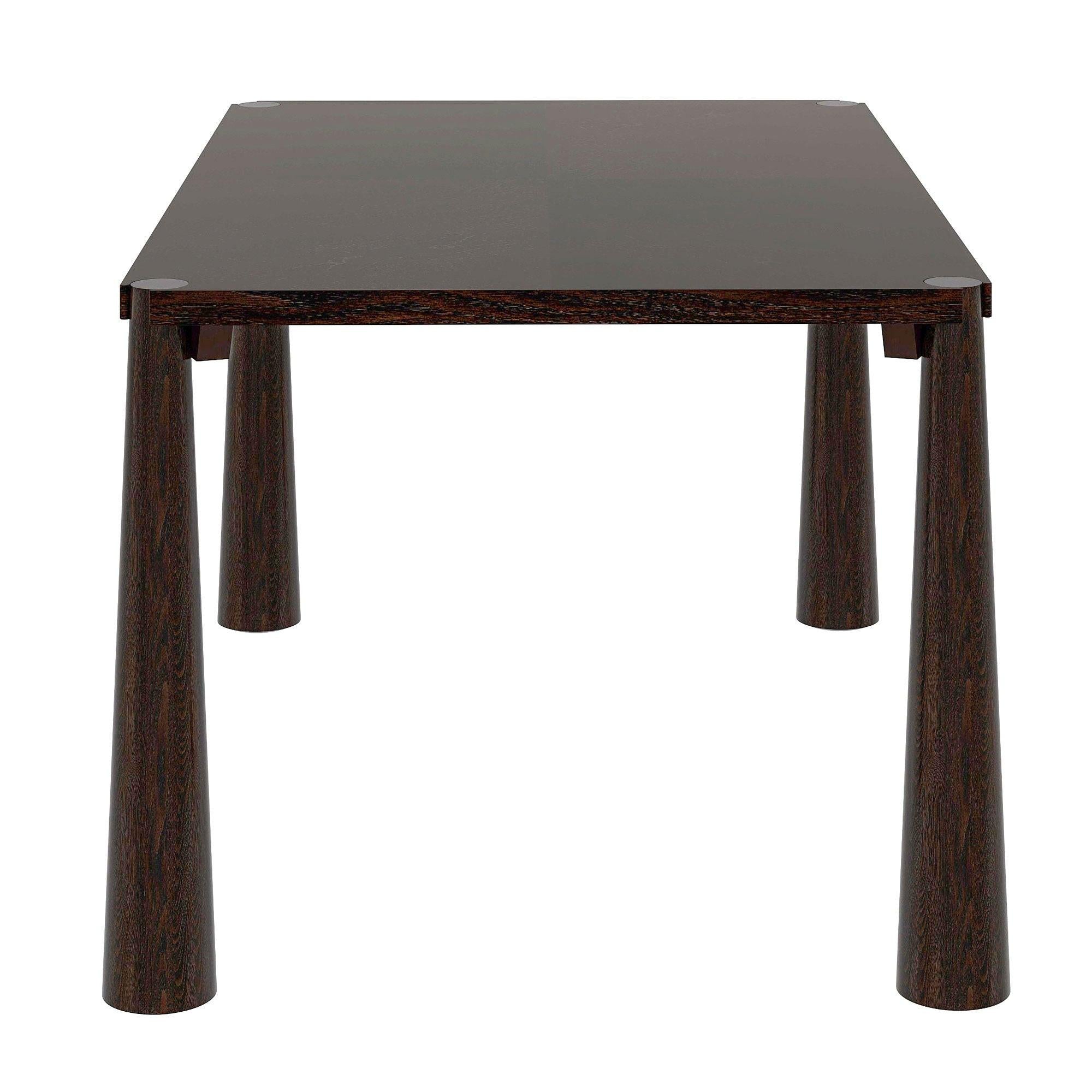 Retro Solid Wood 7-Piece Dining Set for 6 in Espresso.