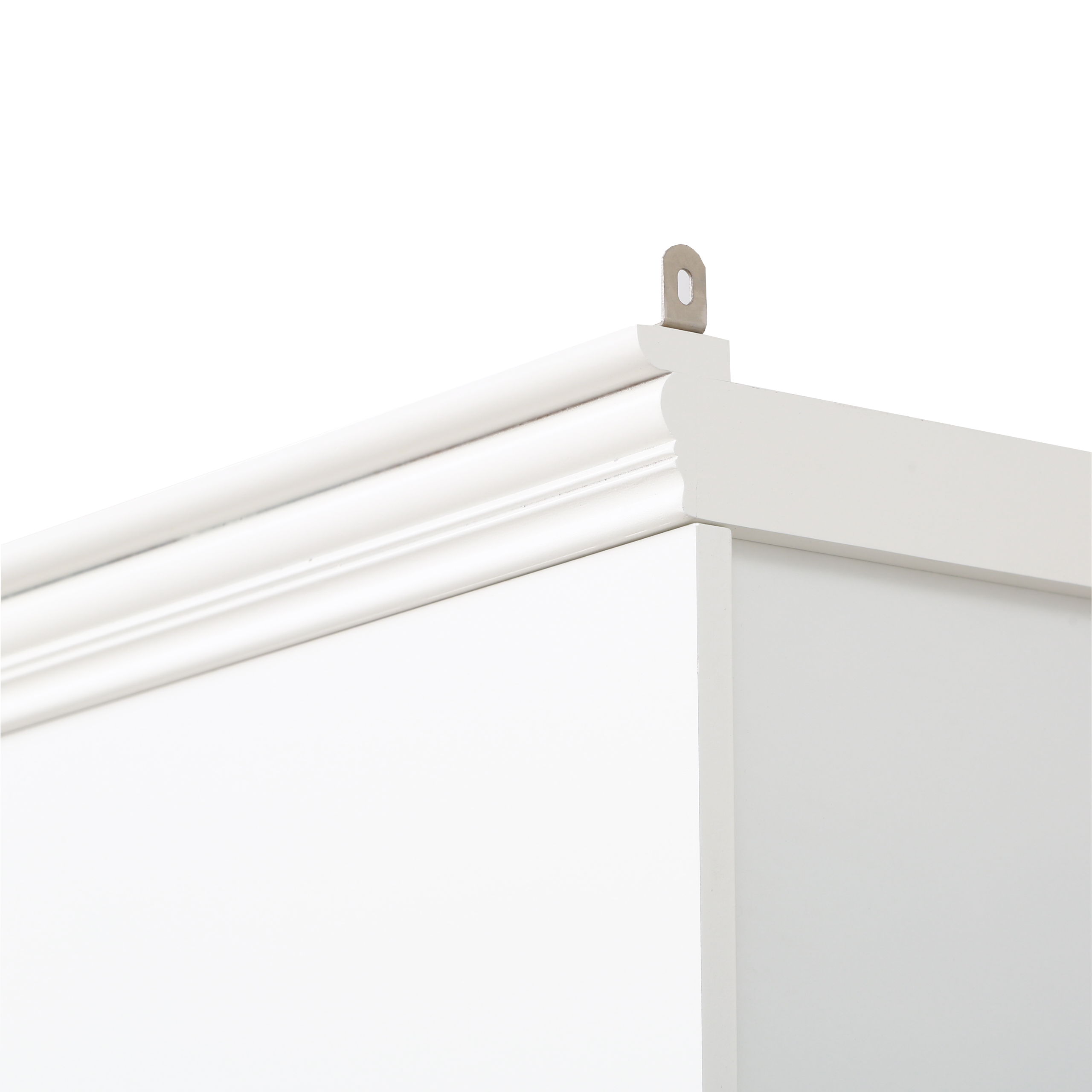 78.75'' Tall 3-Pieces Bookcase Display Cabinet with 5 Colors Adjustable LED Ceiling Light, Retro style Bookshelves with tempered glass shelves for Living Room, Office, Studio or Workspace, White