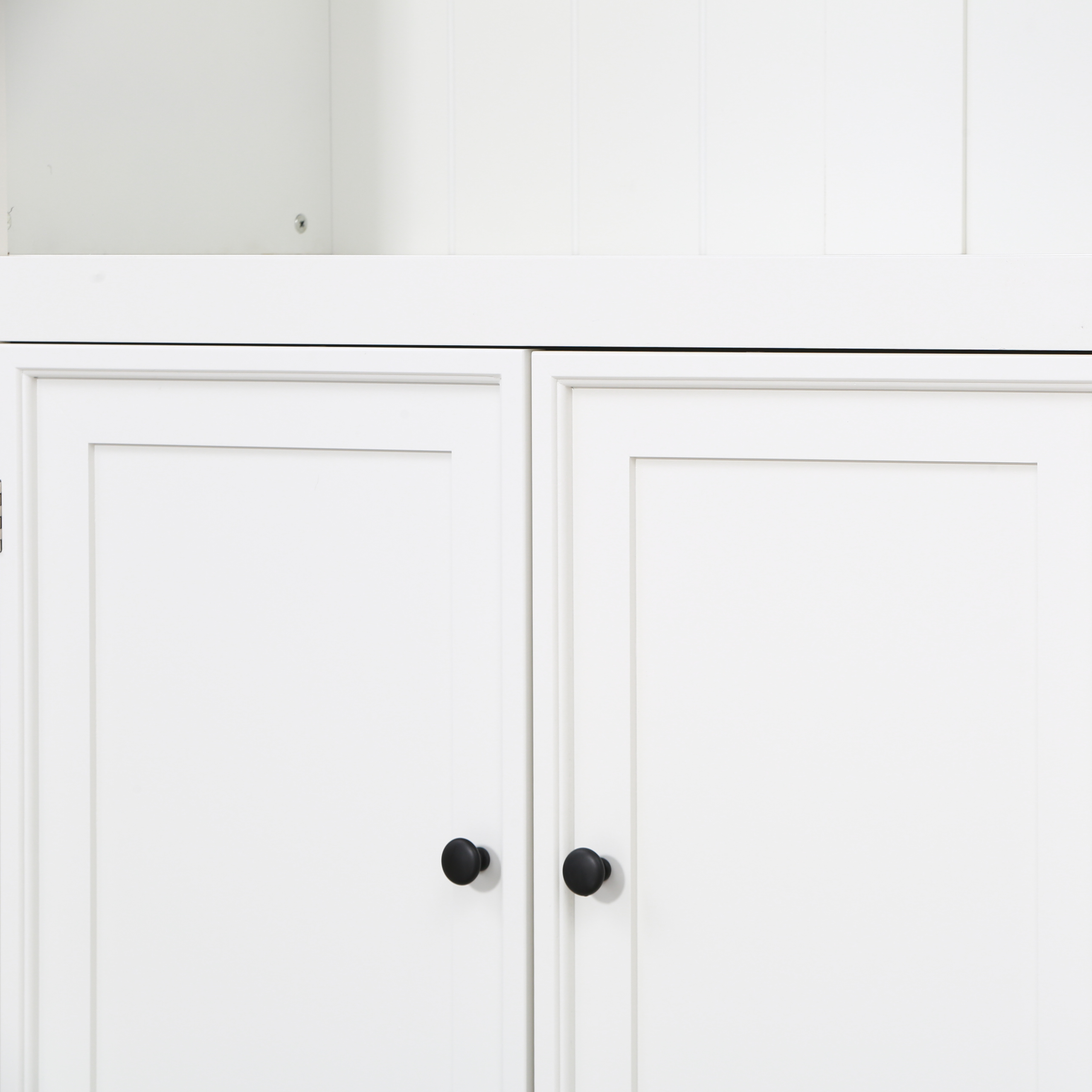 78.75'' Tall 3-Pieces Bookcase Display Cabinet with 5 Colors Adjustable LED Ceiling Light, Retro style Bookshelves with tempered glass shelves for Living Room, Office, Studio or Workspace, White