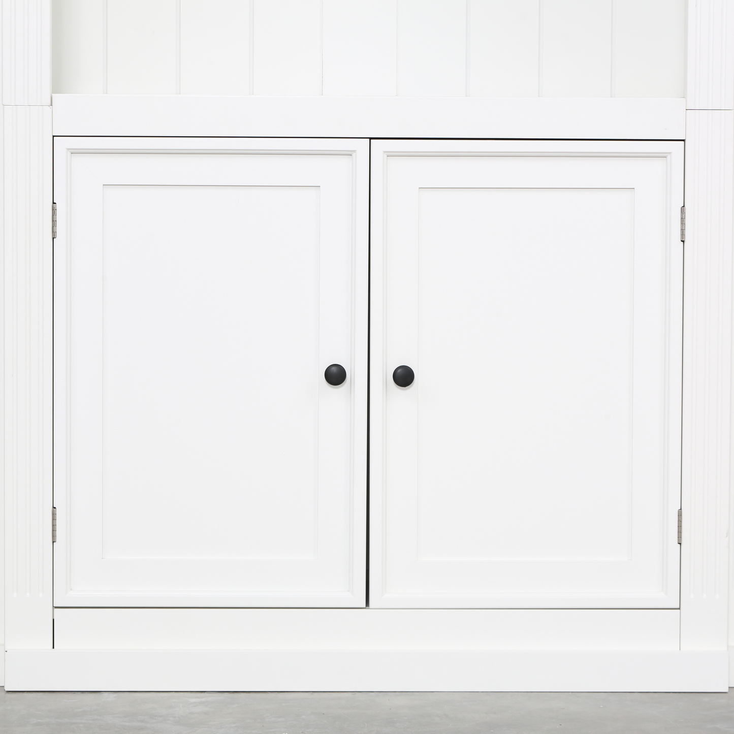 78.75'' Tall 3-Pieces Bookcase Display Cabinet with 5 Colors Adjustable LED Ceiling Light, Retro style Bookshelves with tempered glass shelves for Living Room, Office, Studio or Workspace, White