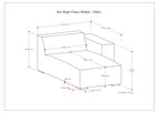 Rex Right Chaise Sofa Module
